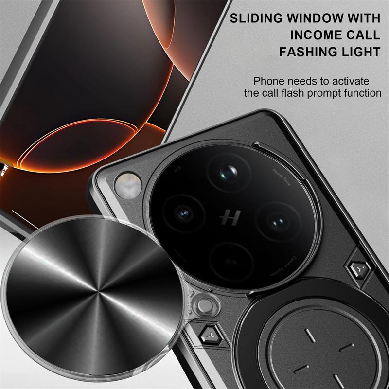 For OPPO Find X8 Pro Case Slide Camera Lens Armor Phone Case For Oppo Find X8 X8Pro Car Magnetic Ring Stand Holder Back Cover
