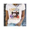 I Sew But My Favorite Hobby Is Collecting Fabric Women's T-Shirt with Sewing Machine and Flowers Design
