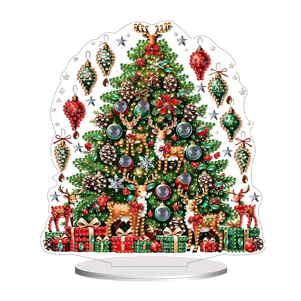 Christmas House Desktop Diamond Art Kits Rhinestones Desktop Ornaments Diamond Painting Desktop Decors for Home Office Decor
