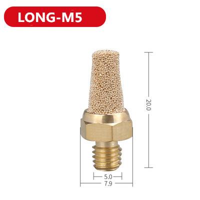 Pneumatic Exhaust Muffler Silencer M5 1/8 1/4 3/8 1/2 3/4 BSP Male Thread For Air Noise Brass Adjustable Long Short BSL SLM SLL