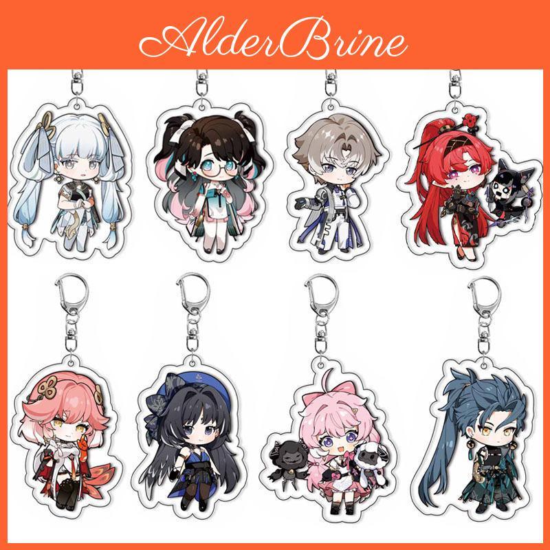 Acrylic Wuthering Waves Anime Keychain Keychain For Jinhsi Zhezhi Xiangliyao Yinlin Taoqi Yangyang Encore Jiyan Keyrings
