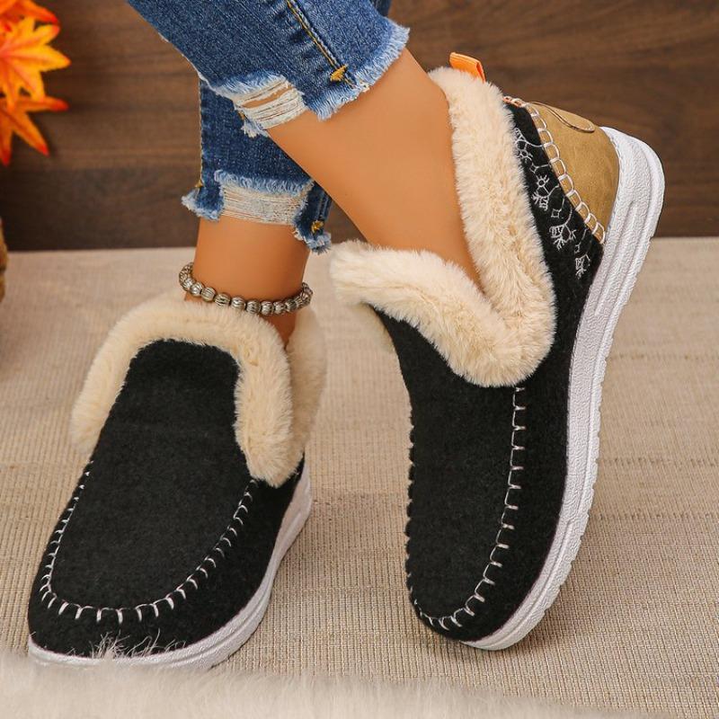 New High-top Cotton Shoes for Women, Fleece and Thickened Snow Boots, and Ankle Boots