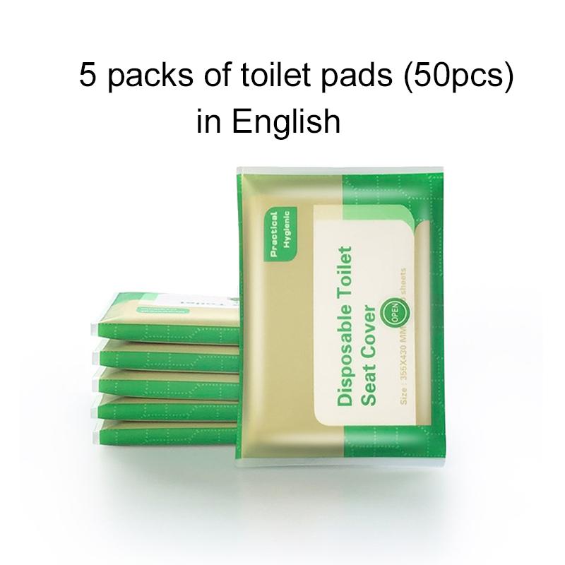 5~50pcs Disposable Toilet Seat Cushion Non Woven Fabric PE Film Isolation of Dirt Waterproof Portable Travel Hotels Supply TMZ
