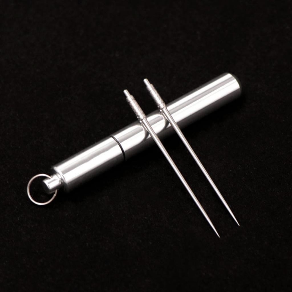 Titanium Alloy Portable Toothpick Metal Toothpick Creative Aluminum Alloy Toothpick Tube Toothpick Box
