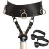 BDSM-Leder-Gürtel für erzwungenen Orgasmus, Strap-On-Stab-Massagegeräte, Vibrator-Geschirr, SM-Handschellen, Bondage-Set, Sexspielzeug für Paare