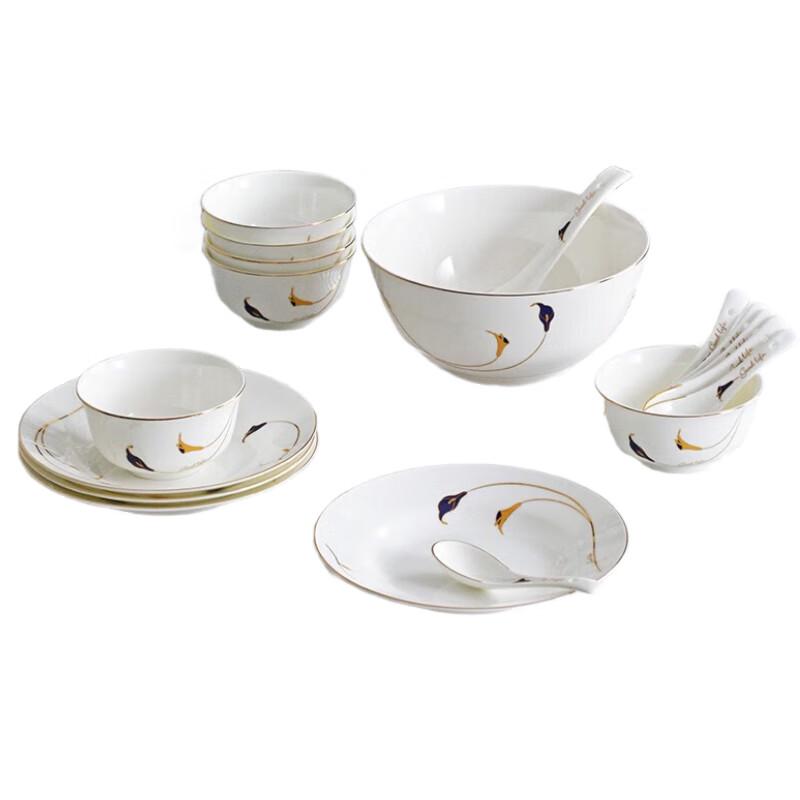 Tang Hui 18-Piece Bone China Dinnerware Set