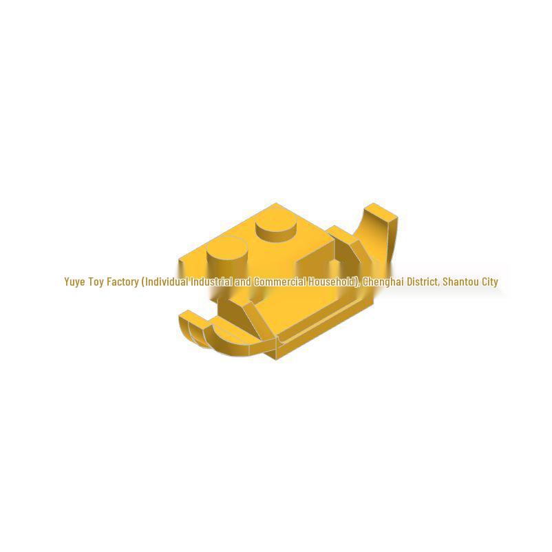 1x2 Universal Car Bumper for Building Blocks - MOC Small Particle Brick Accessory 0.5 kg золотой