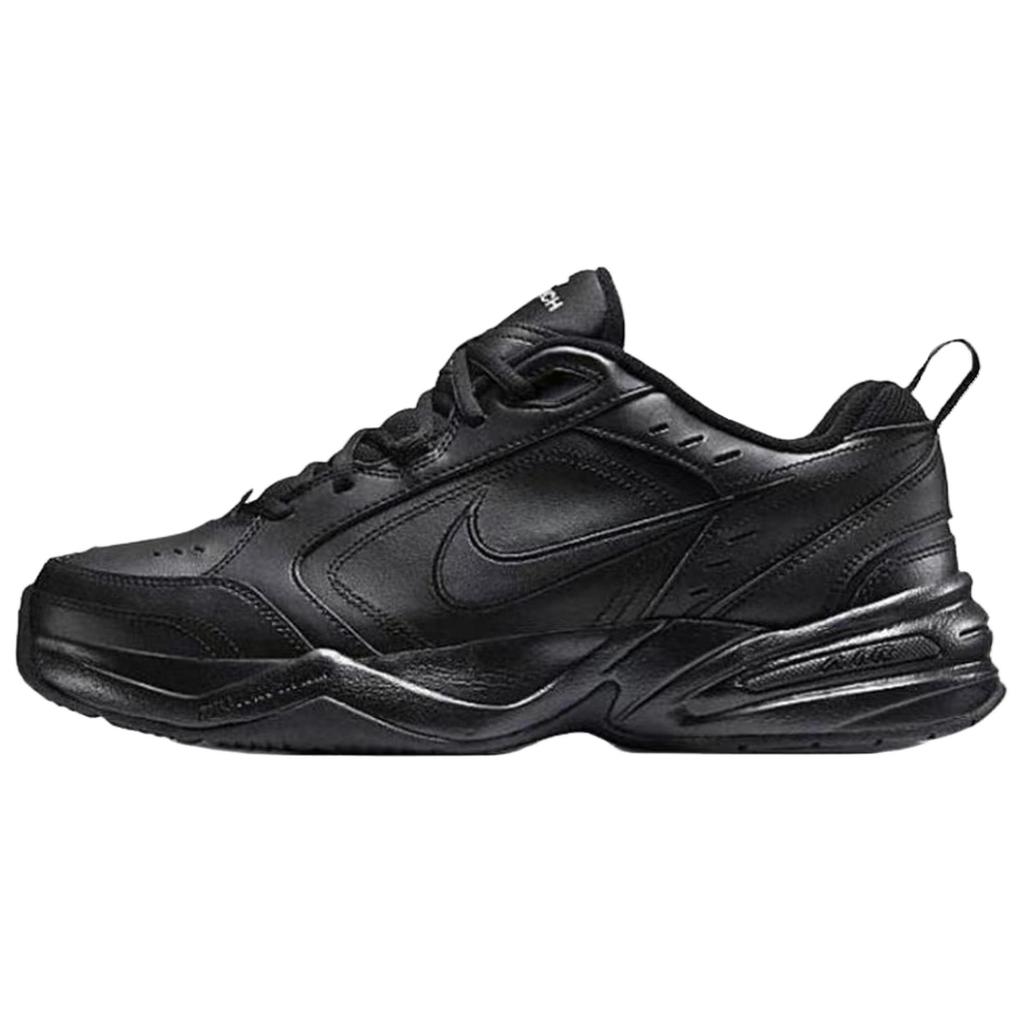New Nike Air Monarch 4 'Triple Black' Sneakers 415445-001