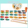 Wooden Fishing Puzzle For Children With Multicolor Design For Developmental Fun