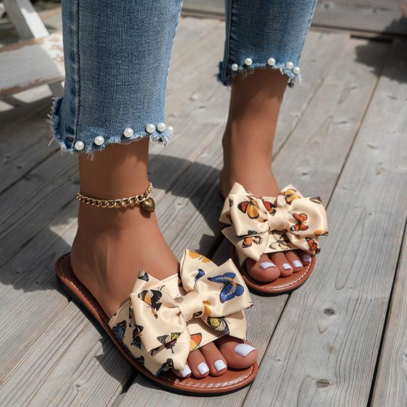 

Модные женские летние богемные шлепанцы с перемычкой для пальца, нескользящие шлепанцы на плоской подошве, пляжная обувь, домашняя обувь для ванной, нескользящие шлепанцы, слайды 36