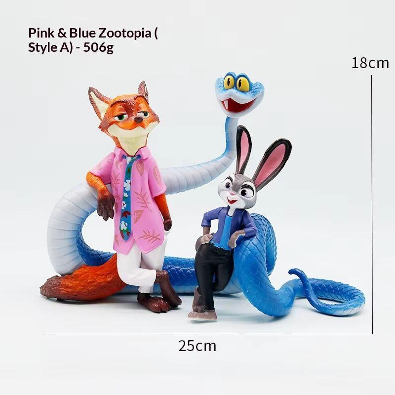 Anime Zootopia 2 Nick Wilde Judith Laverne Hopps Gary Snake Figure Computer Case Decoration Model Doll Desktop Ornament Toy Gift