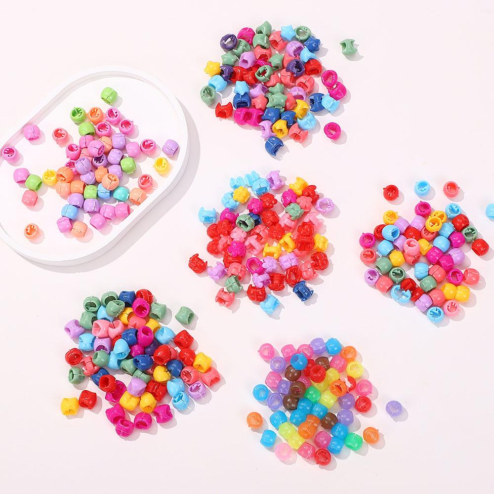 100Pcs Colorful Small Girls Hair Clips Cute Flower Star Hair Claws Styling Hair Braid Hairpins Kids Hair Accessories Headwear