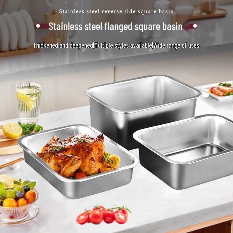 Churong Stainless Steel Deep Rectangular Buffet Pan