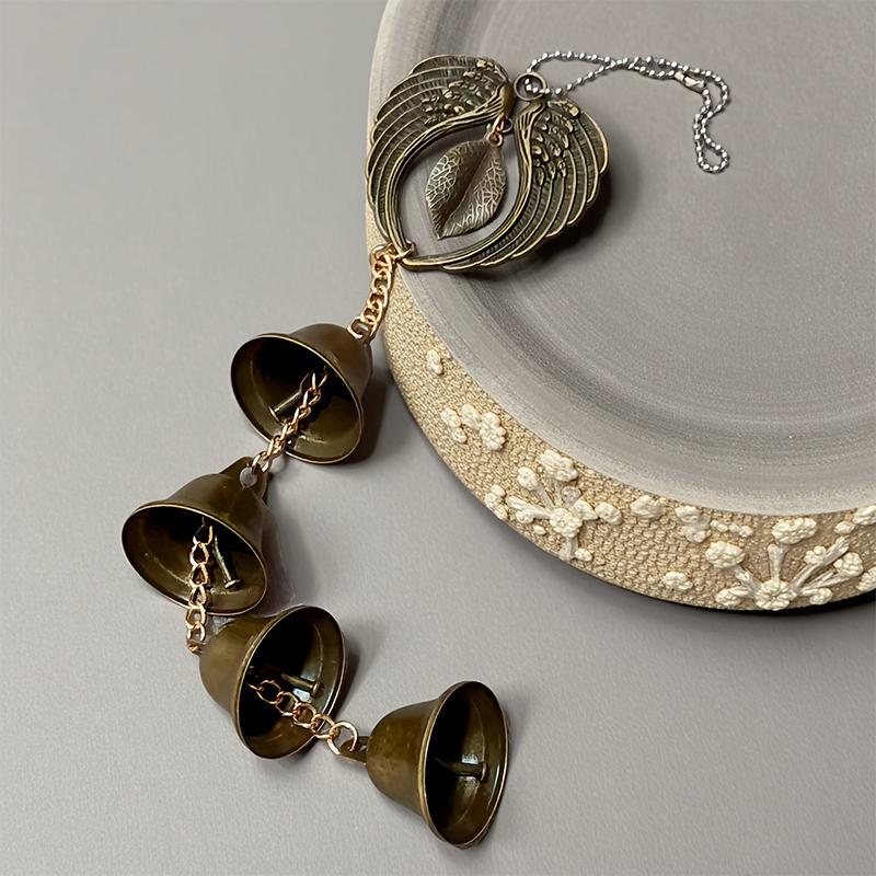 1 Piece Metal Wind Chime, Wrought Iron Hanging Ornament With Chain, Outdoor Garden Decoration, Home Decoration, Bell