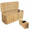Hand-Woven Imitation Rattan Cable Organizer Box 2/3/5 Open Slot Well-ventilated Charging Station Storage Box Rustic Style