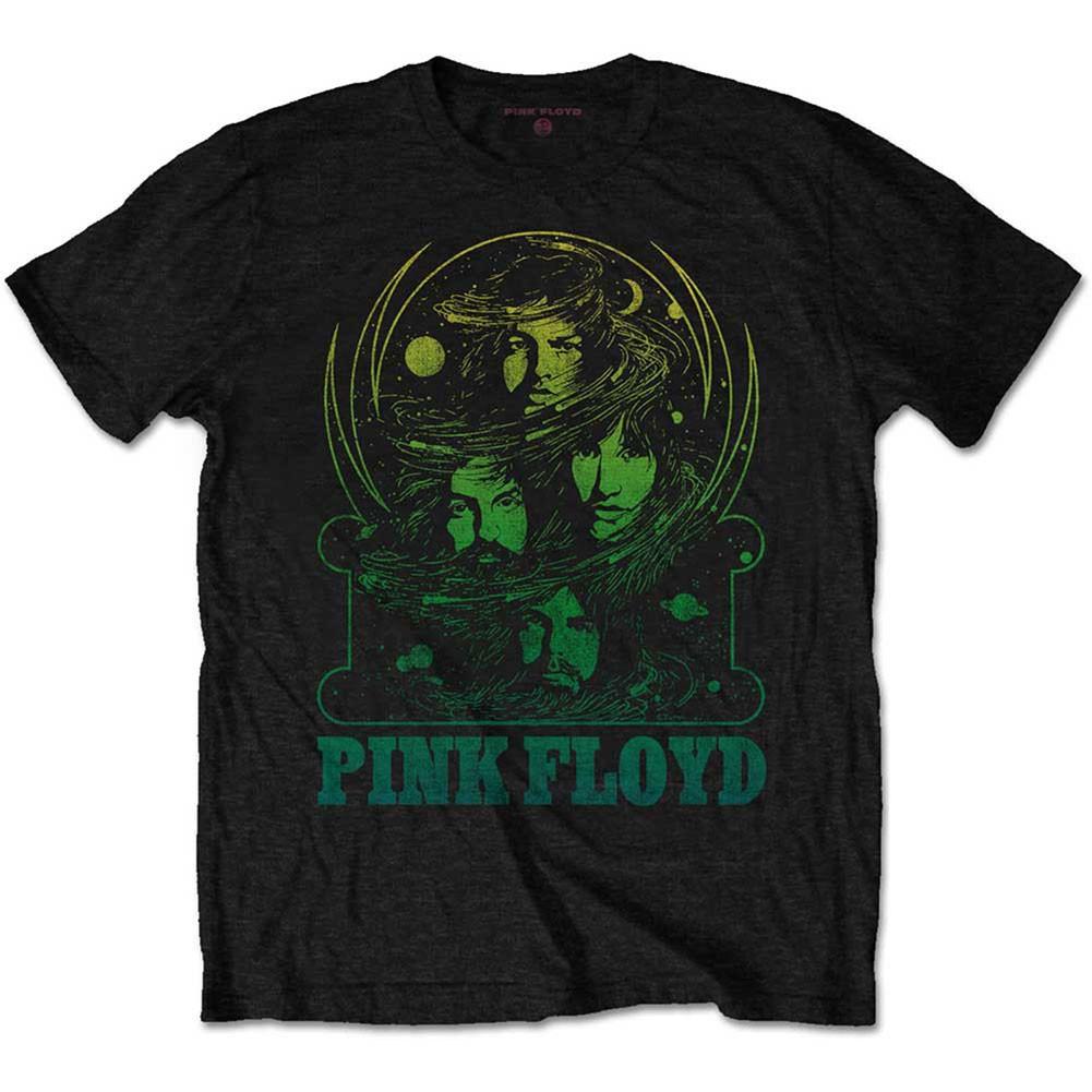 Men's Pink Floyd Green Swirl Slim Fit T-shirt Black