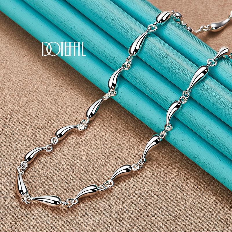 Water Drop Necklace Silver Gift Fashion Jewelry