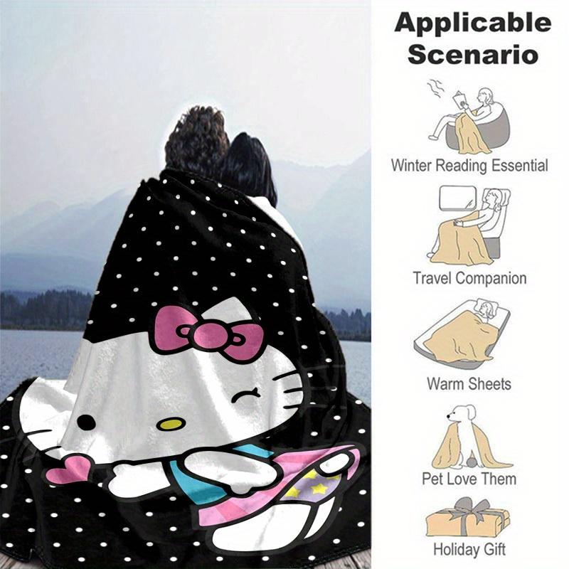 1pc. Hello Kitty Cute Cartoon Print Blanket - Perfect for Home, Office, Outdoor Use, Gift Idea, Suitable for All Seasonsz041718