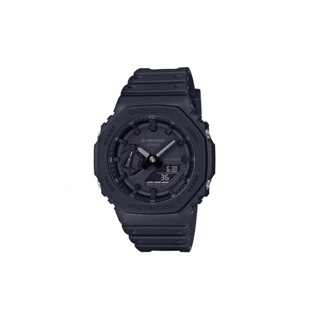 CASIO Custom Collection Quartz Movement Fluoroelastomer Strap Watch Men's Watches Black Dial GA-2100-1A1(Watch3--)