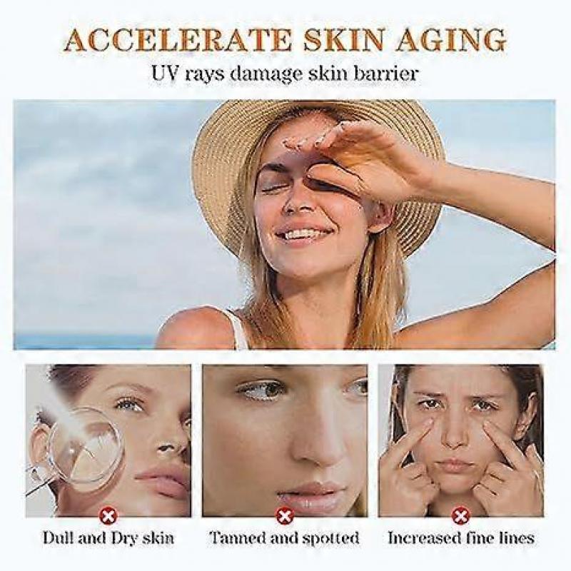 Bio-Sonnencreme LSF50+, Sonnenschutz PA++++ Reis und Probiotika, Nährender Hautschutz, Sonnen-Feuchtigkeitspflege, Sonnenschutz-Hautpflegelösung für alle Hauttypen