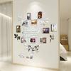 Family Tree Wall Decal Sticker - Acrylic 3D DIY Mirror Sticker Photo Frames Quotes Wall Decor Removable Wall Art Decals Decorations for Bedroom