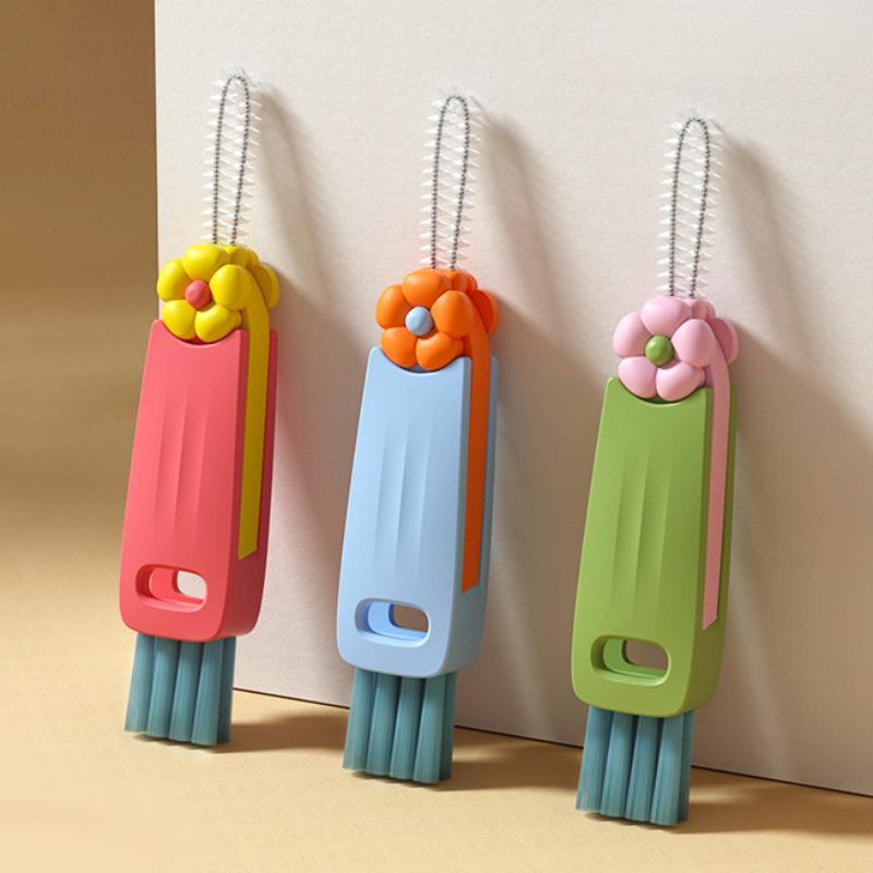 

Щетка для чистки крышек чашек 3 в 1, многофункциональная щетка для щелей, щетка для чистки бутылок, щетка для чистки чашек, пылеуловитель, кухонные принадлежности