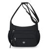 Waterproof Nylon Crossbody Bag for Women Multi Pocket Shoulder Handbag with Wide Strap