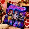 1Pc Kpop Style Girl Group Neon Print Throw Pillow Cover,Suitable For Sofa,Bedroom,Living Room,A Trendy Gift For Kpop Style Fans