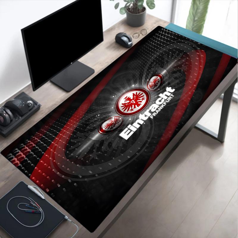 Flammendes Herz Frankfurt Emblem Mauspads, Gaming-Mauspad, Tastaturmatte, Schreibtischdekoration für Computer-Notebook, Fan-Geschenk, Geburtstagsgeschenk