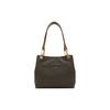 Michael Kors Mk Kensington Pleated Zipper Faux Leather Shoulder Bag Women Shoulder Bag Dark-Brown 30F3G8KT7B-252