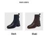 2025 Autumn/Winter Knitted Ankle Boots: Versatile British Martin Style, Skinny Elastic Socks In Brown/Black, Adult Sizes Available