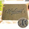 CO&LO Front Door Mat Welcome Letter Print Home Decor Durable Front Entrance Floor Mat for Living Room