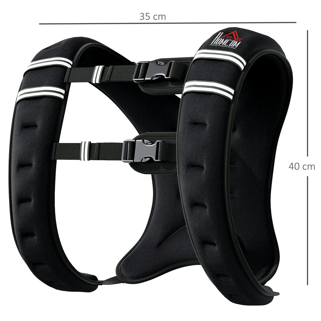 10KG Weighted Vest, Running Weight Vest with Adjustable Strap, Convenient Pocket and Reflective Strips for Men and Women
