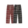 Men'S American Hip Hop Street Retro Plaid Straight High Waist Trousers Fashion Casual Pants Men'S