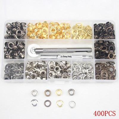 Set di 400 occhielli con diametro interno 6 mm + utensile di installazione. Perfetto per scarpe e progetti transfrontalieri.