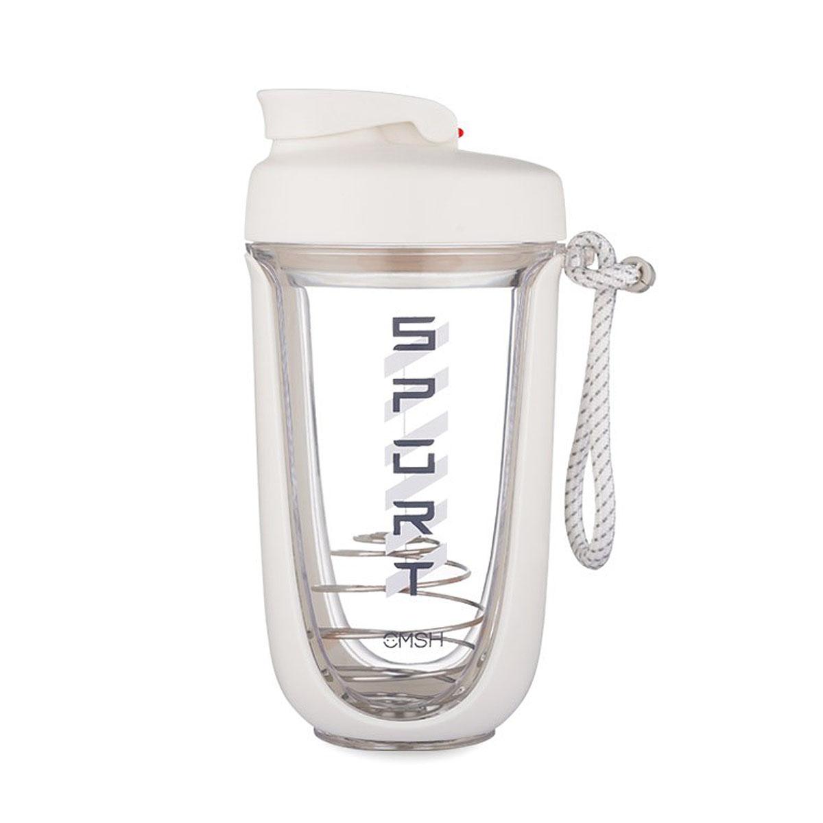 Wholesale Shaker Cup Personalized Custom Logo Protein Sport Plastic Cup Shaker Bottle 501-600ml белый