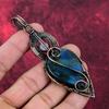 Labradorite Pendant Copper Wire Wrapped Jewelry Rainbow Moonstone Pendant Handmade Gemstone Jewelry Copper Wire Wrap Pendant Gifts For Her