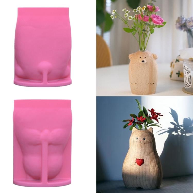 Animal Vase Silicones Molds Clay Mould Cats Succulents Flower Pots Resins Molds