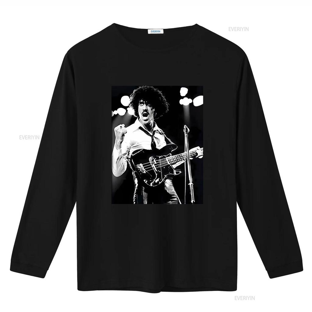 New Thin Lizzy Phil Lynott Singer Concert Style Cotton T Shirt for S 5XL UM195 vintage Washed Stretched streetwear Casual