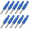 10pcs J.10023 4mm Banana Plug Professional Brass 4mm Male Banana Plug for Security AccessoriesBlue