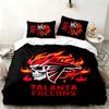 Atlanta Falcons 3-teiliges Set Perfekt für das Schlafzimmer Bequemes Bettwäsche-Set enthält einen Bettbezug und zwei Kissenbezüge Ideales Geburtstags- oder Weihnachtsgeschenk