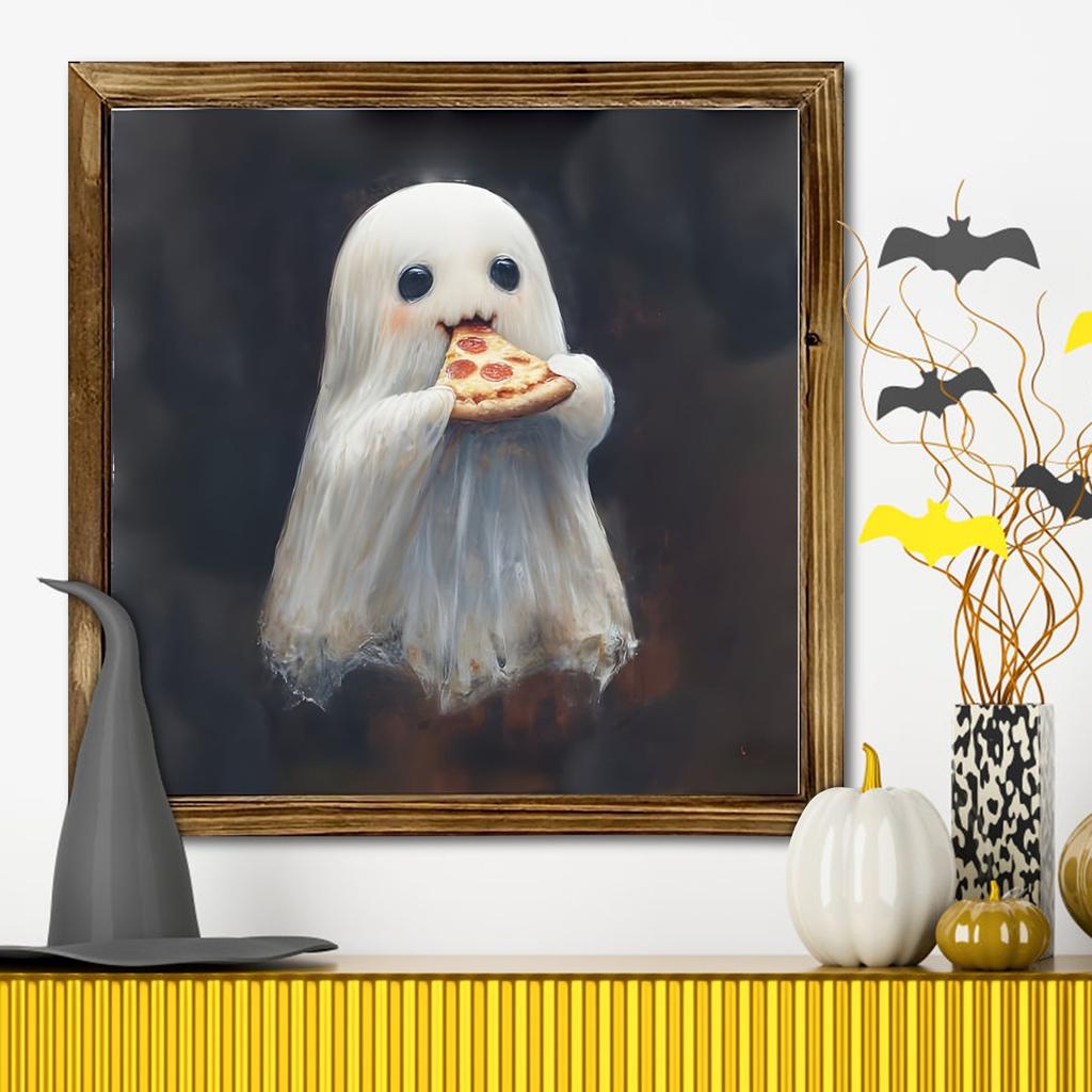 Halloween Decorations Wooden Wall Decorations  Pizza Halloween Cute Decorations