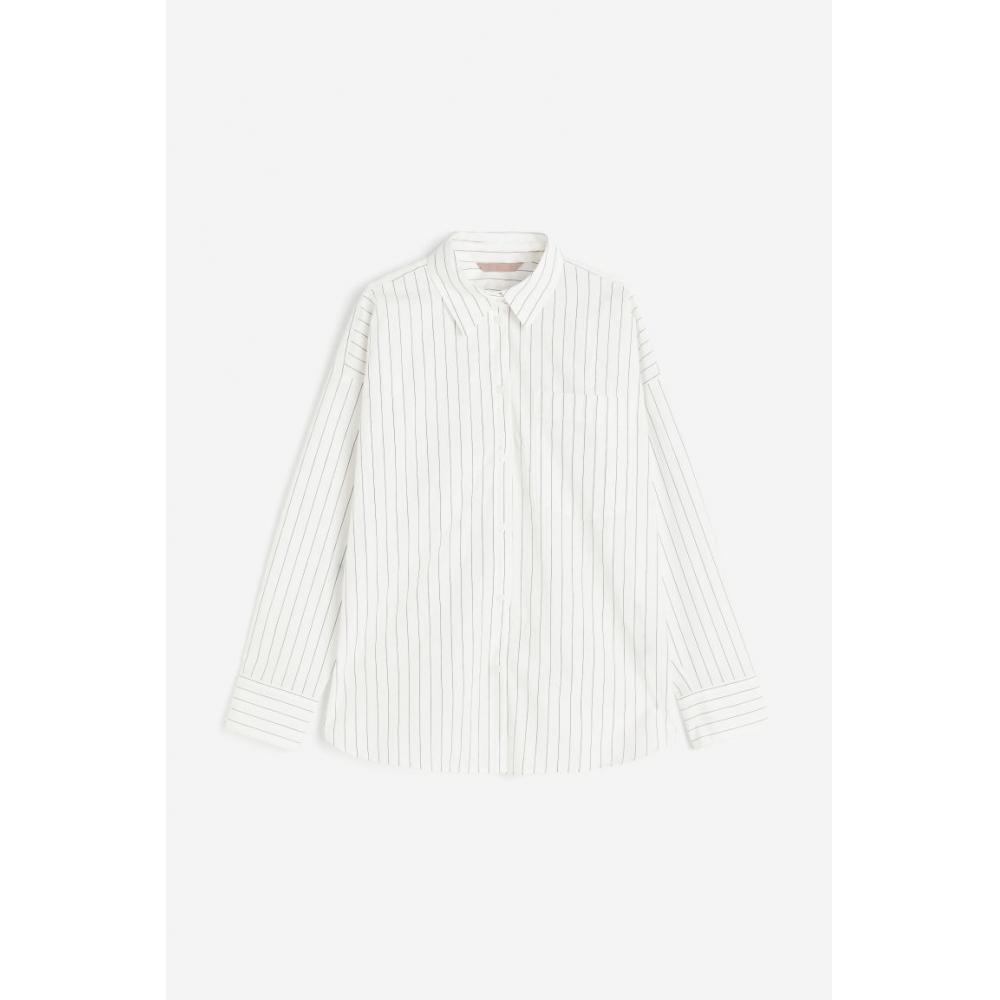 

Рубашка из хлопка HM, белая полоска