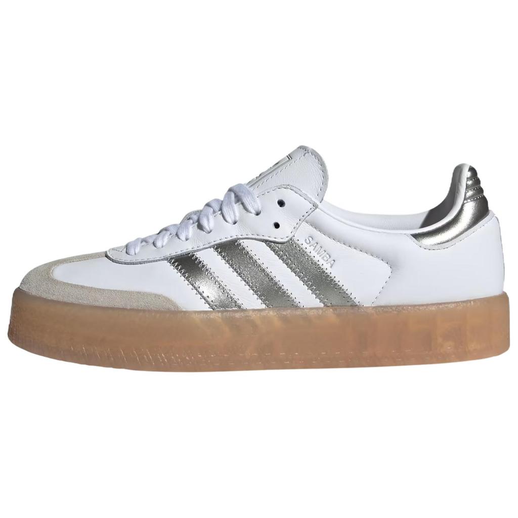 Adidas Sambae White Silver Metallic Gum Women Sneakers Cloud-White JS3943