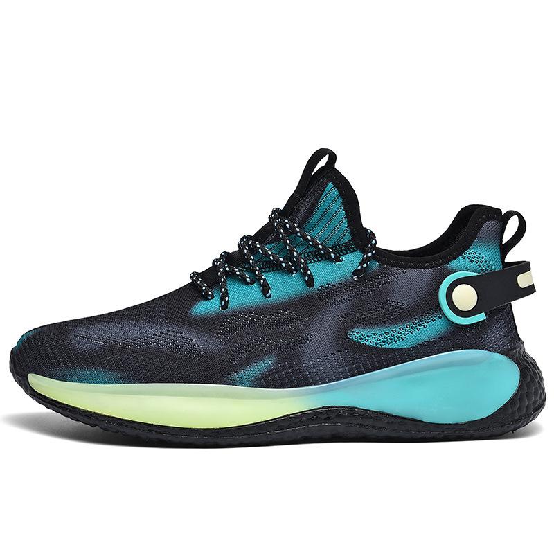 

New men s popcorn running shoes men s spring and summer teenagers school sports mesh casual shoes platform trendy shoes 45