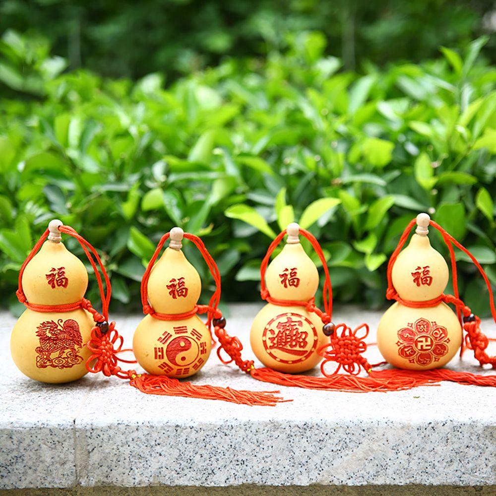 Wealth and Luck Tai Chi with Tassel Gourd Crafts Hanging Ornament Housewarming Gift Home Decor