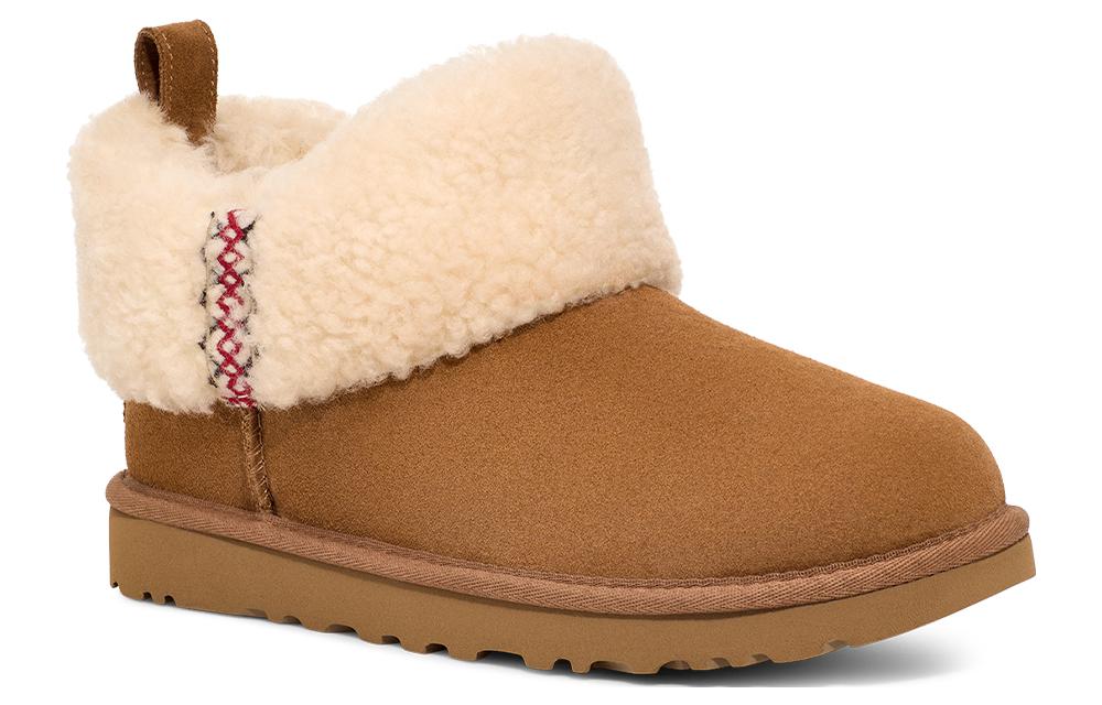 UGG Classic Ultra Mini Boot Heritage Braid Chestnut Women's 1151750-CHE