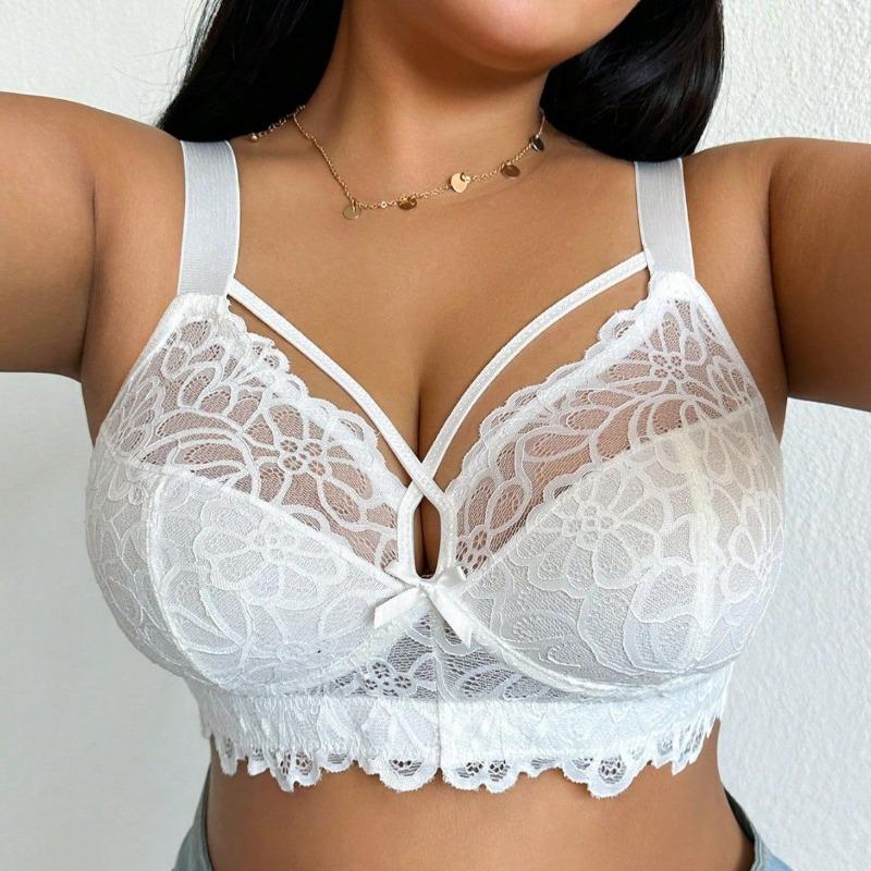 Ultra Thin Minimizer Lace Bra for Full Bust Sexy Floral Lace Bra with Side Support Description