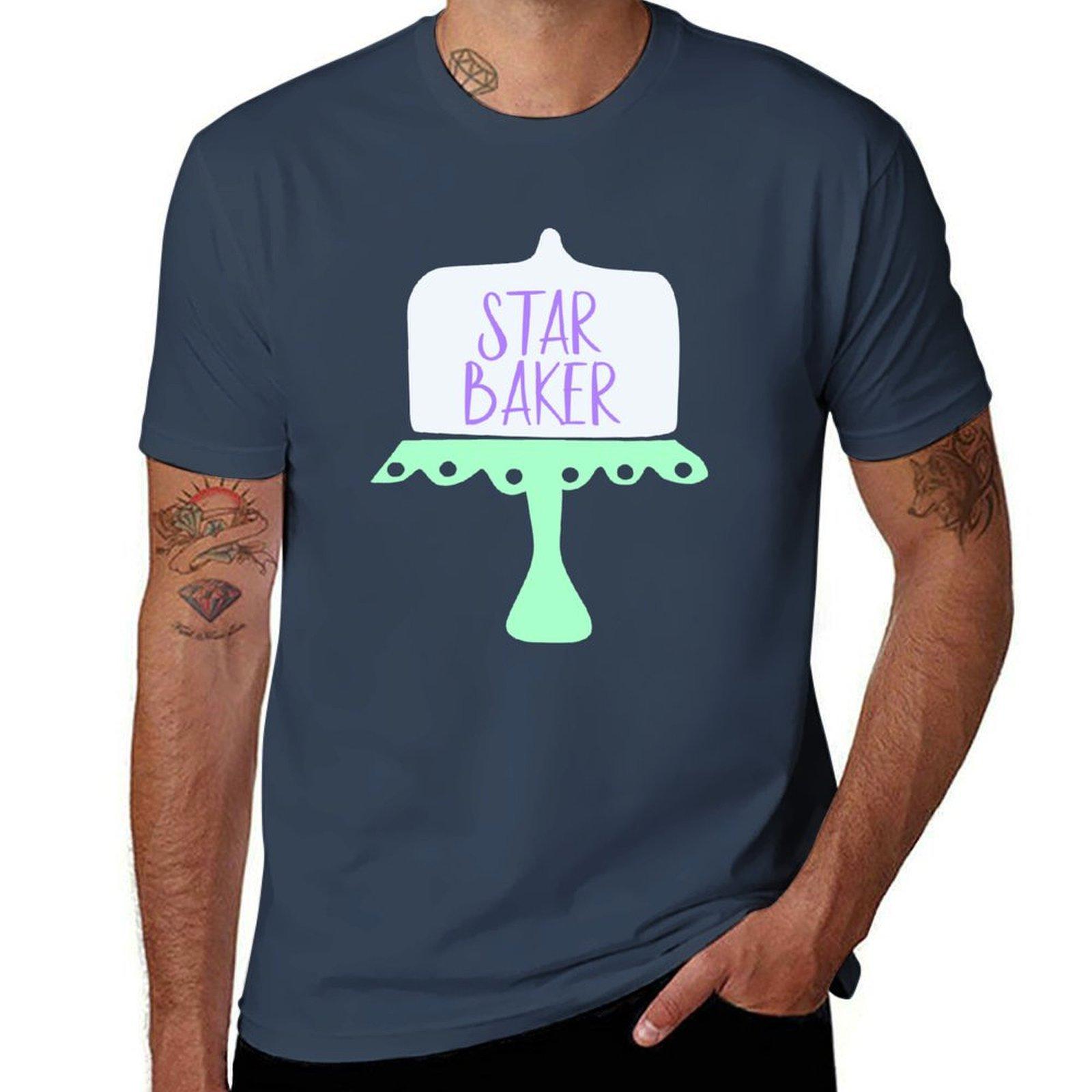 Star Baker Great British Bake Off Design Gbbo Tshirt Casual Everyday Short Sleeve Tshirt S