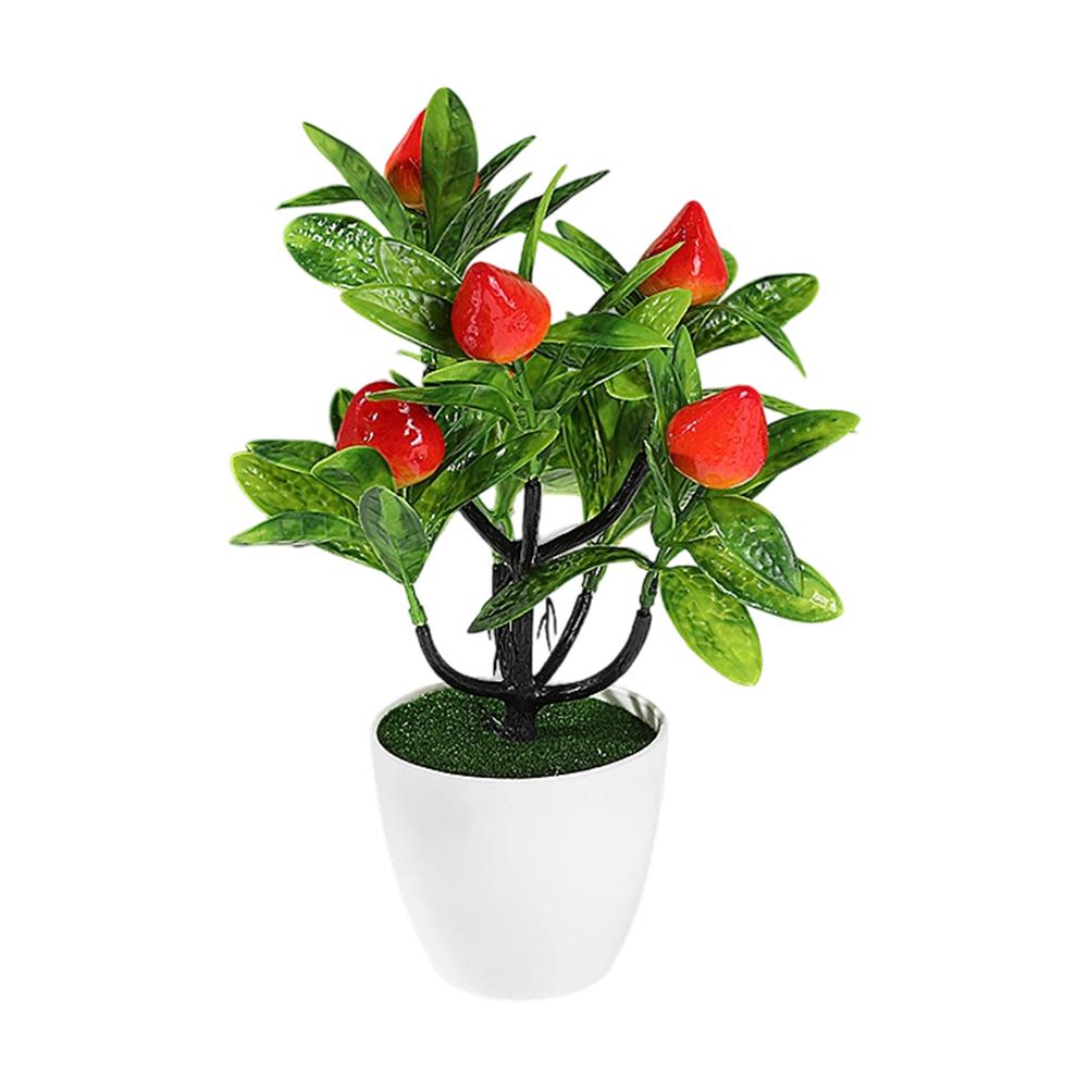 

Artificial Fruit Bonsai Tree Decoration for Living Room Coffee Table Indoor Decor Photography Prop Home Office Accent суничний